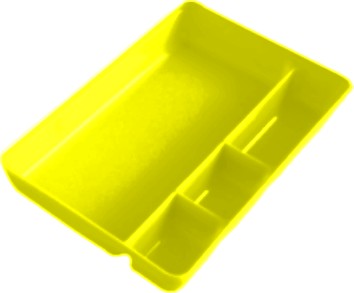 Henley Compartmented Tray Yellow