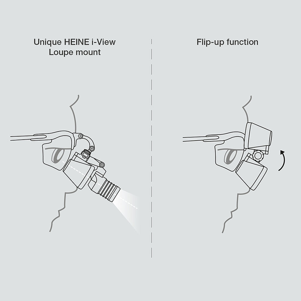 HEINE i-View Flip-Up Function