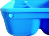 Henley Compartmented Tray Blue with Identification Tag Hole