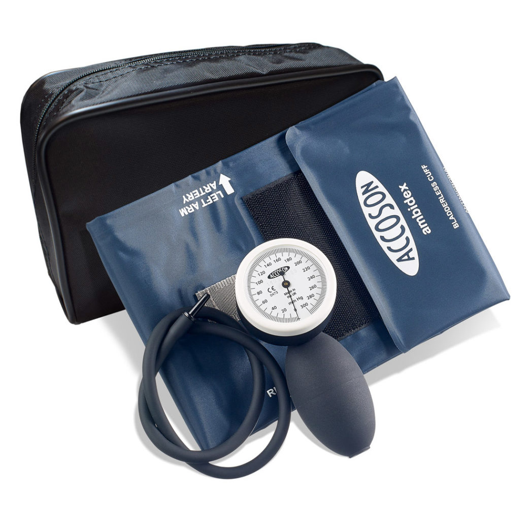Accoson Limpet Hand Held Sphygmomanometer with Ambidex Cuff in Zipper Case