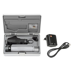 BETA200 Retinoscope Sets with BETA Battery Handle with USB cord and plug-in Power Supply (BETA200 Streak Retinoscope in XHL, 1x spare bulb and a hard case) 3.5V XHL C-034.27.388